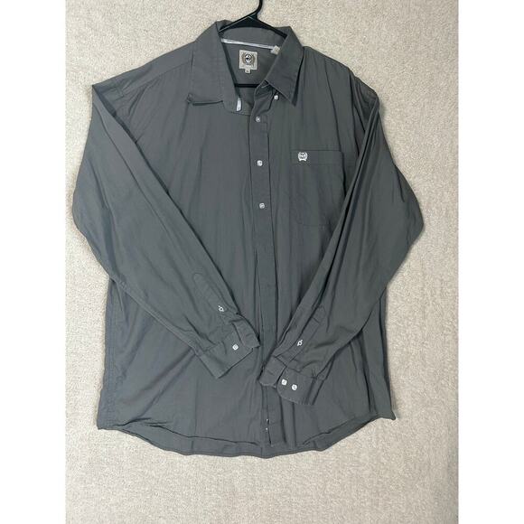 Cinch men’s Gray long sleeve button down. Size X large - Picture 1 of 7